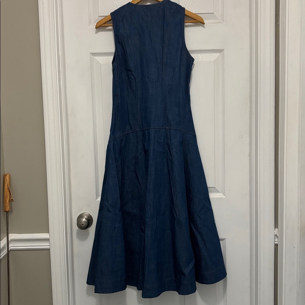 Current Air Los Angeles Seamed Denim Dress - Size Small Midi Dress - Picture 8 of 16
